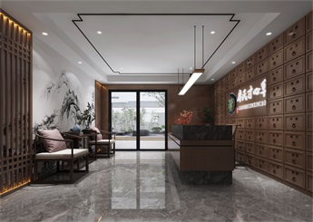 寸草心中醫館裝修設計案例效果圖